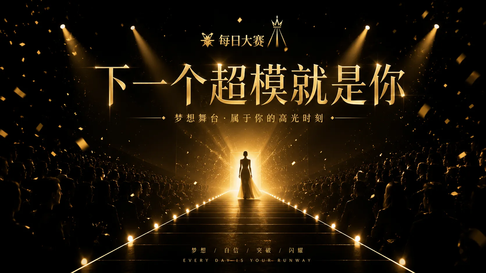 每日大赛黑金T台主视觉